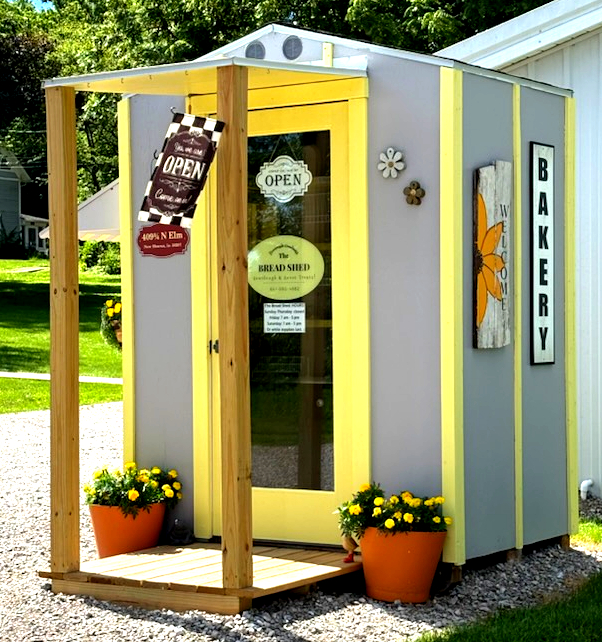 The Bread Shed yellow door