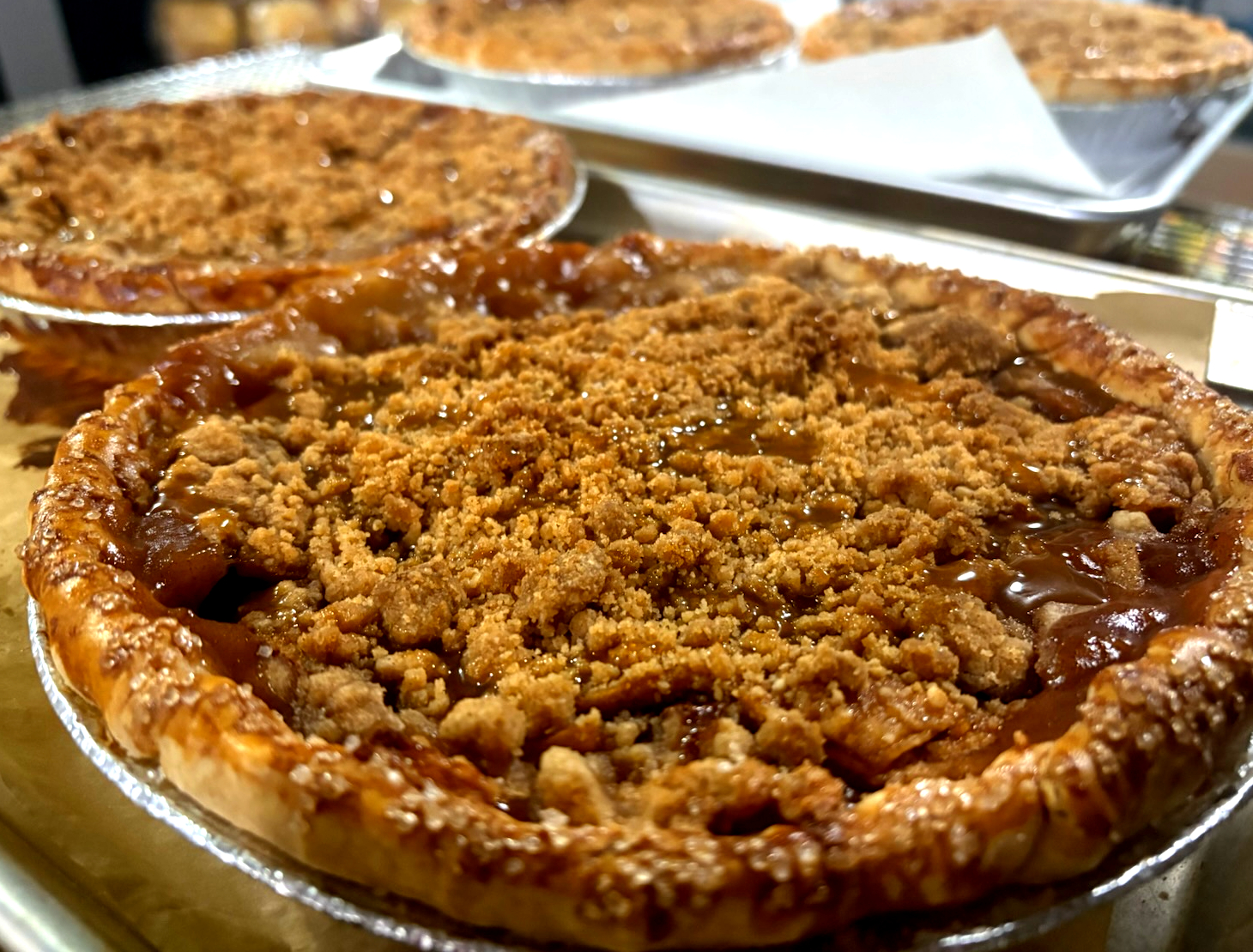 Apple crumble pie