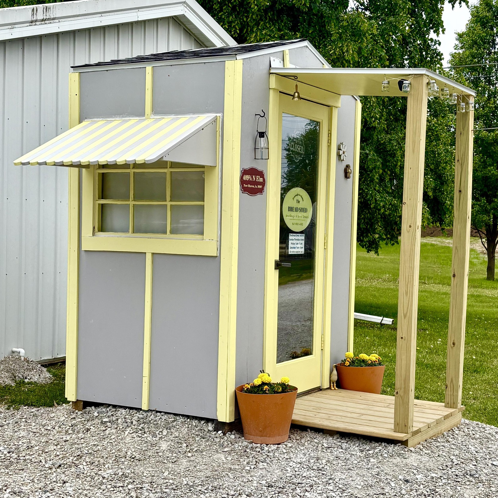 The Bread Shed yellow door